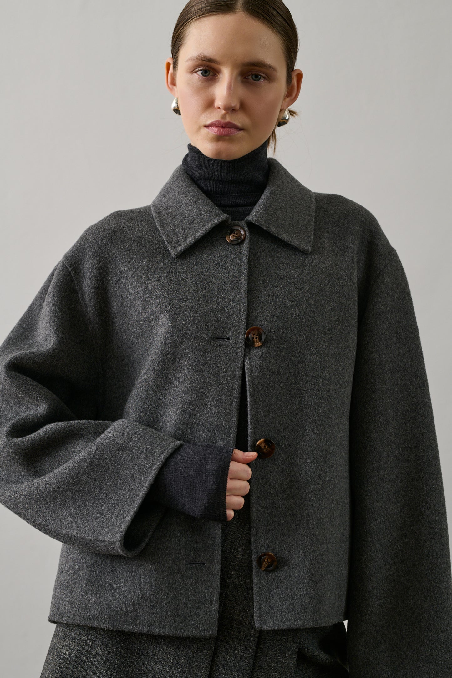 Manteau Gyoda - Gris Chiné - Laine - Femme
