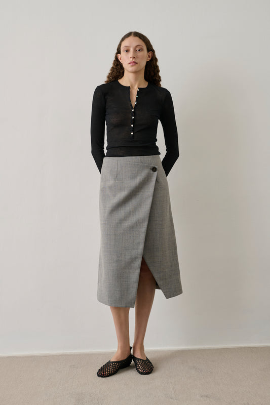 Jupe Idra - Gris Chiné - Femme