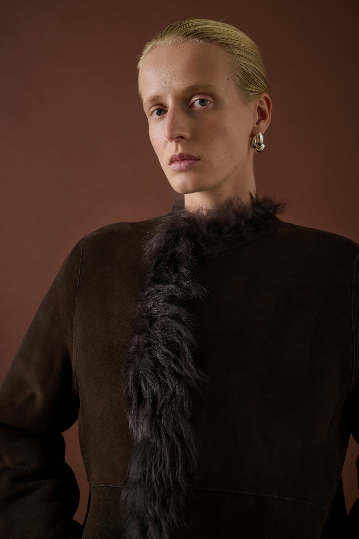 Manteau Sven - Marron Foncé - Cuir - Femme vue 6