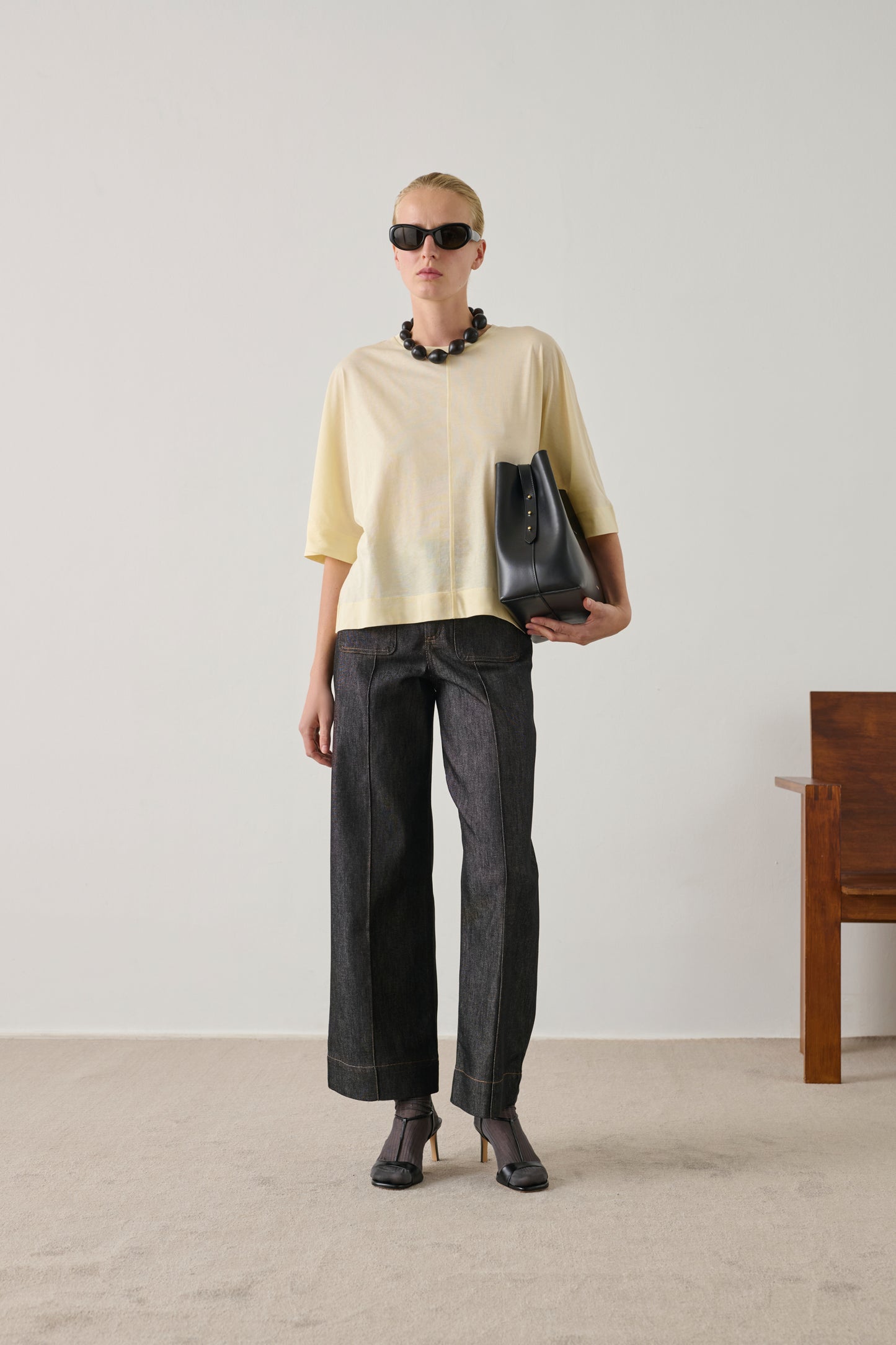 Tee-Shirt Helsinki - Jaune Pâle - Coton - Femme